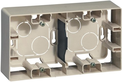 Коробка для наружнего монтажа Legrand Etika 2-м. слоновая кость фото Коробка для наружнего монтажа Legrand Etika 2-м. слоновая кость картинка